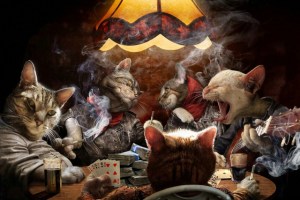 NICOLESHENTING-Cats-Playing-Poker-Cards-Art-Silk-Fabric-Poster-Canvas-Print-13x20-24x36inch-Funny-Pictures-Home.jpg_640x640